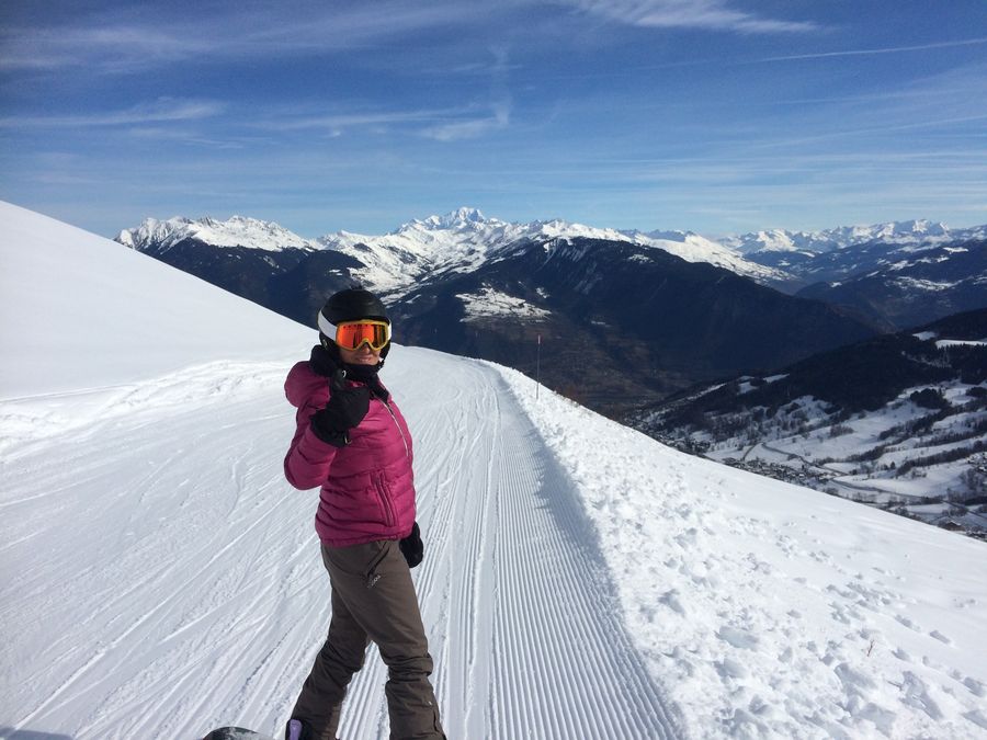 Sur les pistes de Valmorel, vue sur les sommets